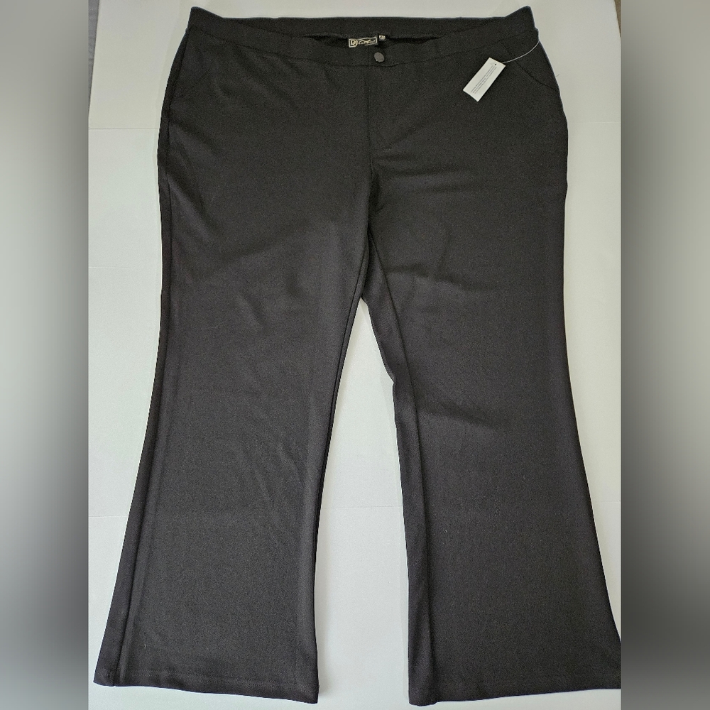 DG2 Black Pull On Bootcut Pant Workwear Office NEW 3XP
